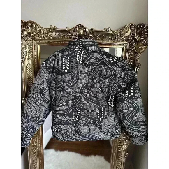 Free People Bunny Slope Printed PrimaLoft® Puffer Ski Jacket Black NWT, NEW! - Picture 7 of 12